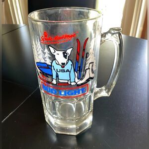 vintage Anheuser Busch Bud Light Spuds Mackenzie beer mug 1987 glass